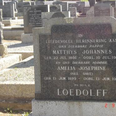 LOEDOLFF Matthys Johannes 1891-1957 &amp; Amelia Josephine SMIT 1899-1983