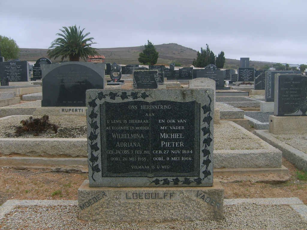 LOEDLOFF Michiel Pieter 1894-1966 &amp; Wilhelmina Adriana JACOBS 1911-1955