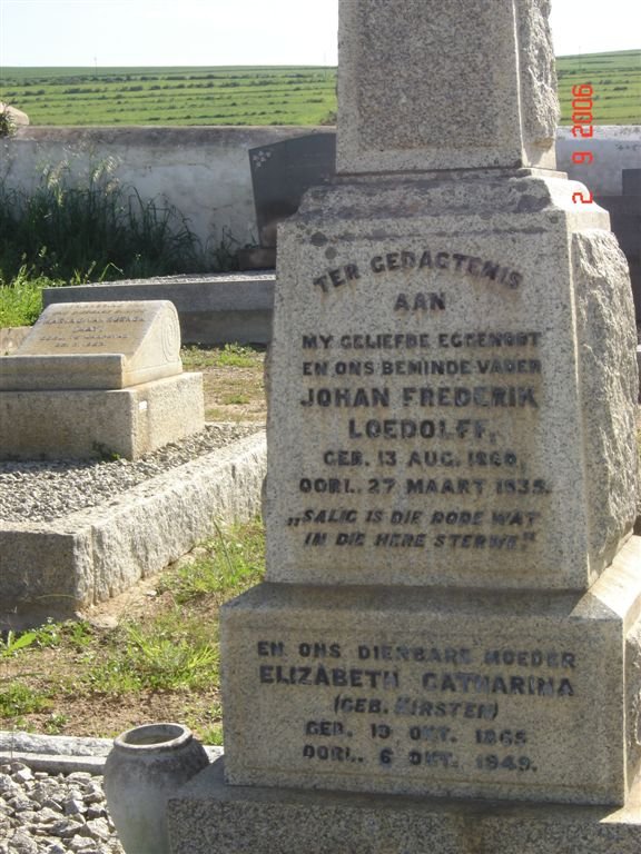 LOEDOLFF Johan Frederik 1860-1933 &amp; Elizabeth Catharina KIRSTEN 1865-1949