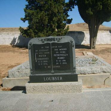 LOUBSER Pieter Johannes 1908-1974 &amp; Petronella RABE 1916-1999