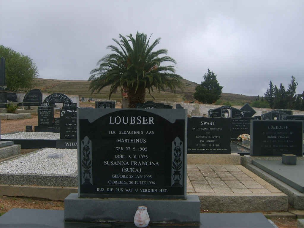 LOUBSER Marthinus 1905-1975 &amp; Susanna Francina 1905-1996
