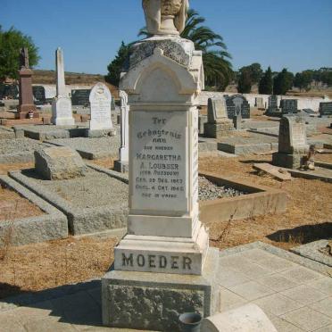 LOUBSER Jacobus G. 1882-1936 &amp; Margaretha A. RUSSOUW 1867-1945 :: WALTERS Margie nee LOUBSER 1900-1975