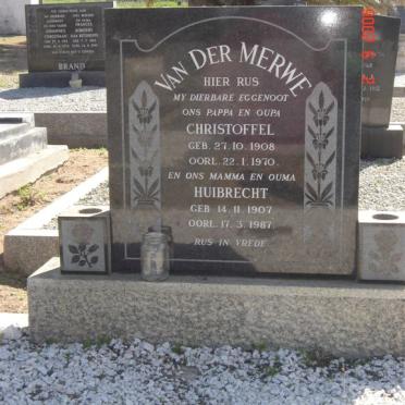MERWE Christoffel, van der 1908-1970 &amp; Huibrecht 1907-1987