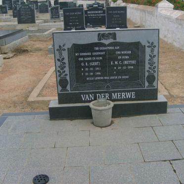 MERWE G.E., van der 1911-1996 &amp; E.W.C. 1916-