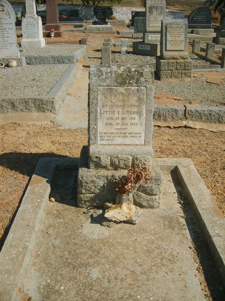 MERWE Lettie, van der 1910-1927