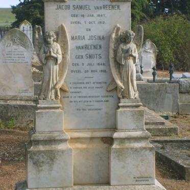 REENEN Jacob Samuel, van 1847-1912 &amp; Maria Josina SMUTS 1848-1912
