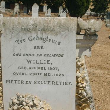 RETIEF Willie 1907-1925