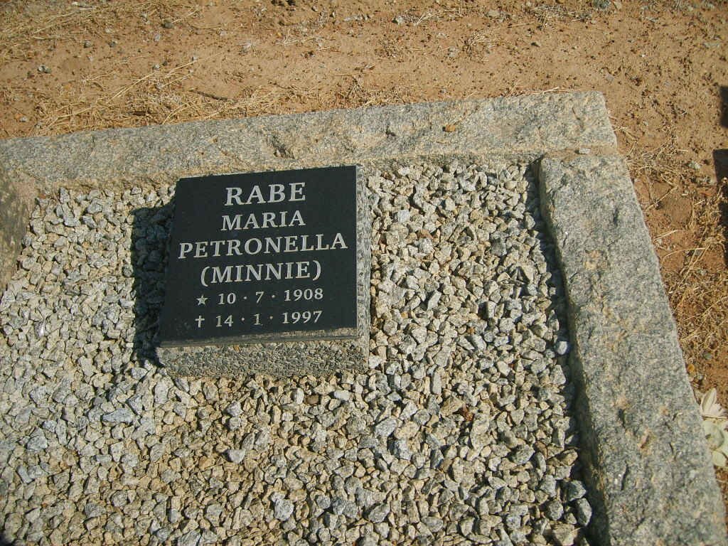 RABE Maria Petronella 1908-1997