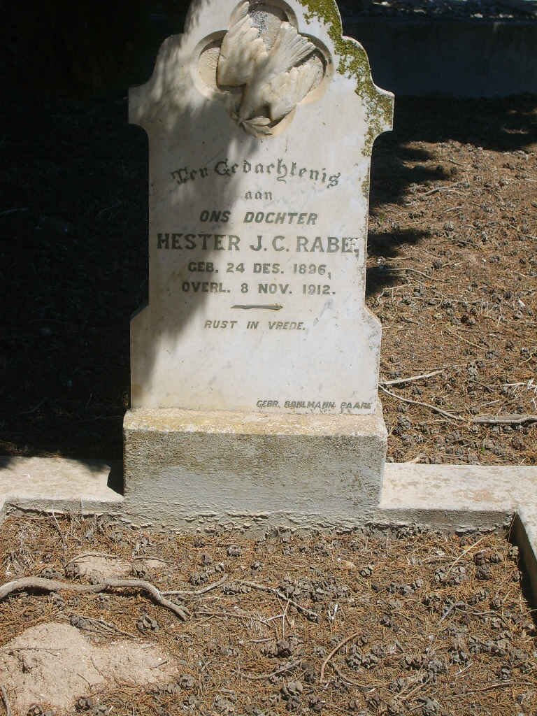 RABE Hester J.C. 1896-1912