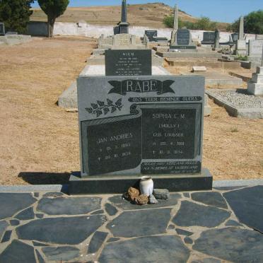 RABE Jan Andries 1893-1935 &amp; Sophia C.M. LOUBSER 1901-1974