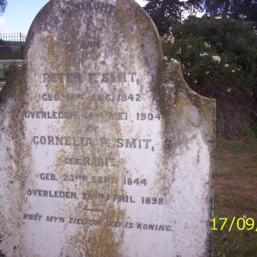 SMIT Pieter E. 1842-1904 &amp; Cornelia P. RABIE 1844-1898