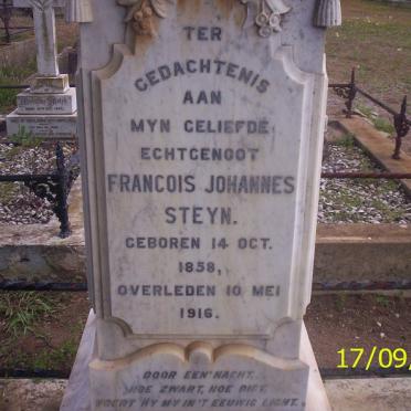 STEYN Francois Johannes 1858-1916