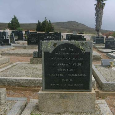 SMIT Johanna A.S. nee DU PLESSIS 1921-1965