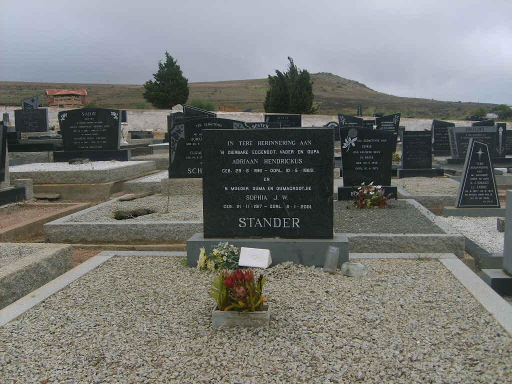 STANDER Adriaan Hendrickus 1916-1969 &amp; Sophia J.W. 1917-2001