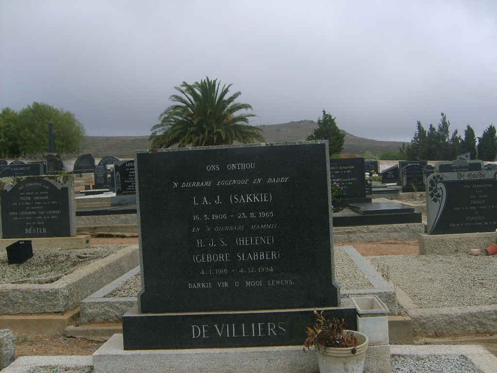 VILLIERS I.A.J. 1906-1965 &amp; H.J.S. SLABBER 1915-1994