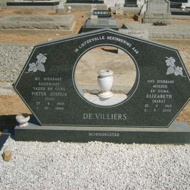 VILLIERS Pieter Joshua, de 1910-1990 &amp; Elizabeth 1913-2001