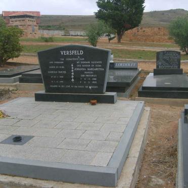 VERSFELD Harold Smuts 19??-19?? &amp; Johanna Margaretha PRETORIUS 1918-1985