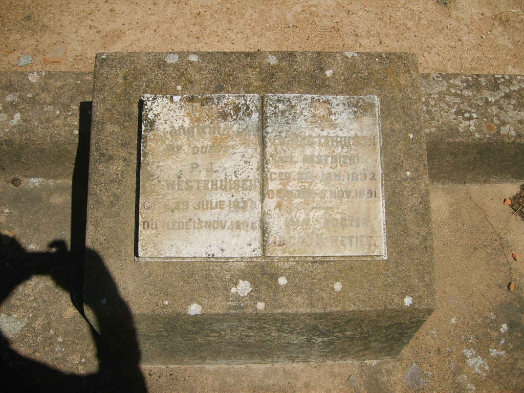 WESTHUIZEN P.J., v.d. 183?-18?? &amp; ? BESTBIER 1832-1891