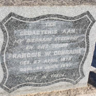 CONRADIE Francois W. 1878-1947