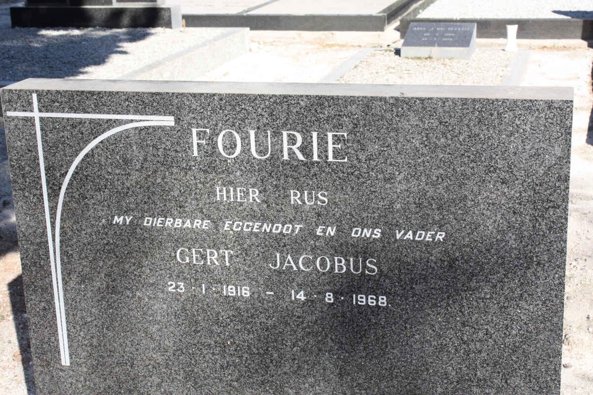 FOURIE Gert Jacobus 1916-1968