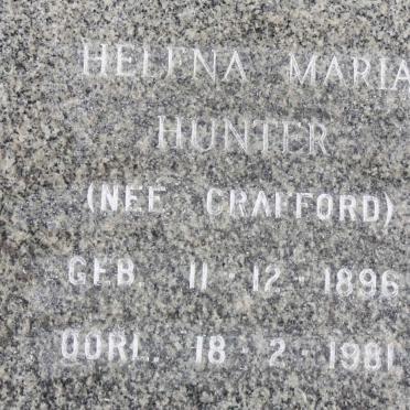HUNTER Helena Maria nee CRAFFORD 1896-1981