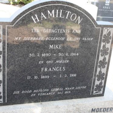 HAMILTON Mike 1890-1964 &amp; Frances 1899-1991