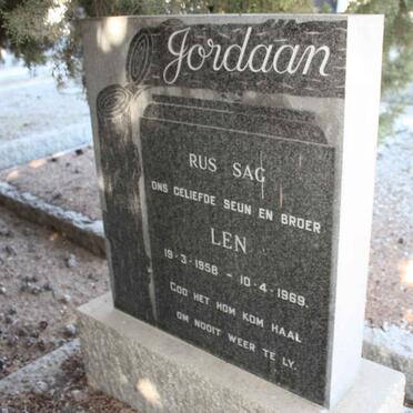 JORDAAN Len 1958-1969