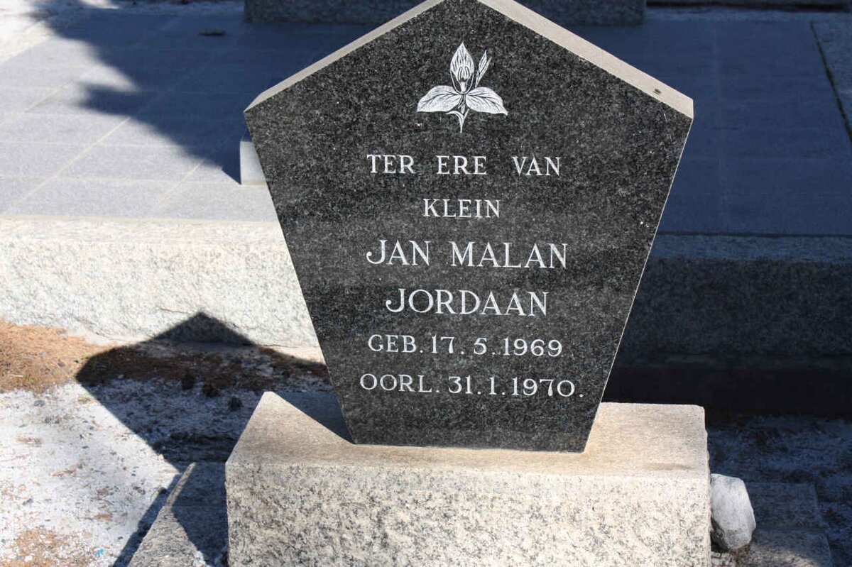 JORDAAN Jan Malan 1969-1970