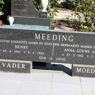 MEEDING Henry 1910-1982 &amp; Anna GOUWS 1912-1996