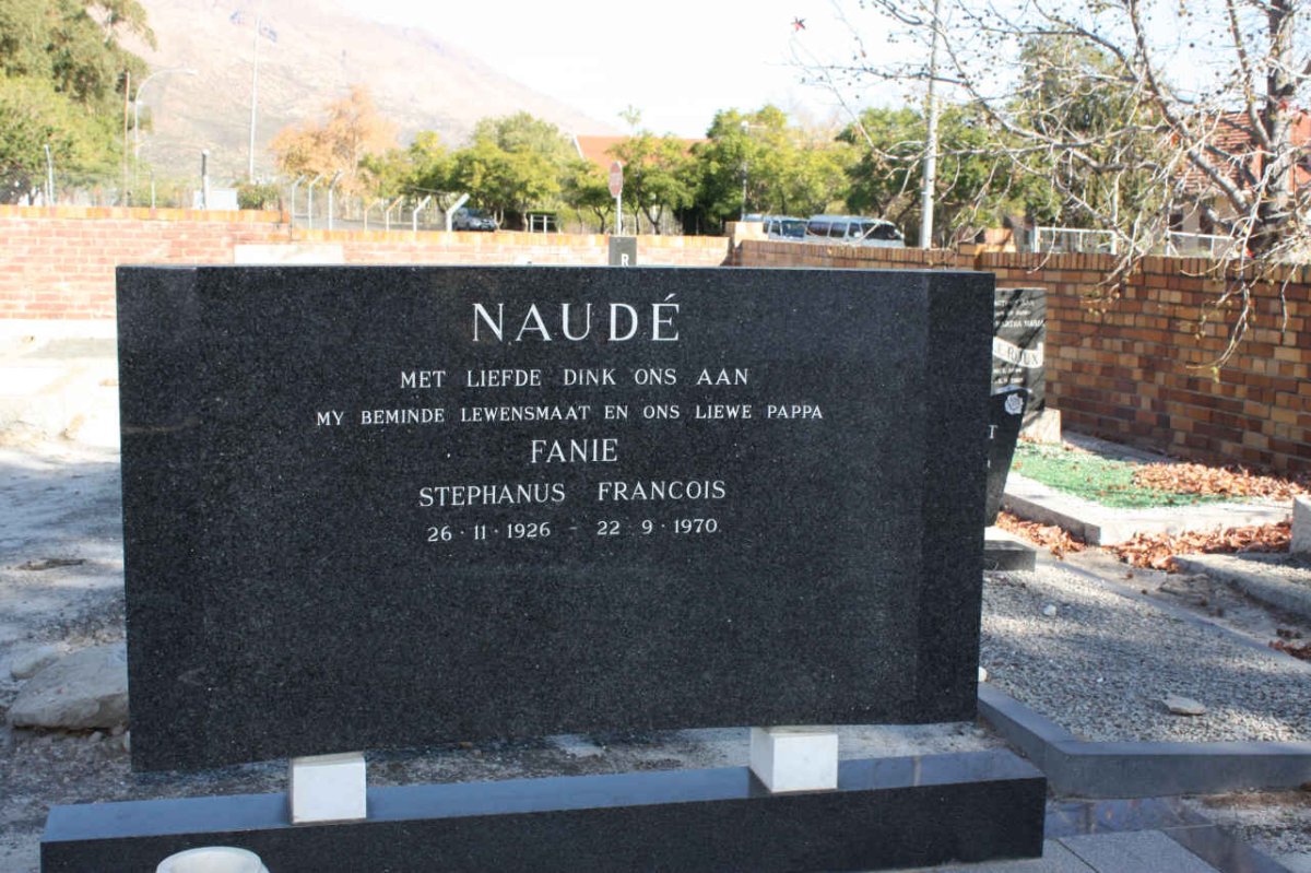 NAUDE Stephanus Francois 1926-1970
