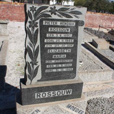 ROSSOUW Pieter Hendrik 1893-1945 &amp; Maria Elizabeth ESTERHUYSE 1892-1969