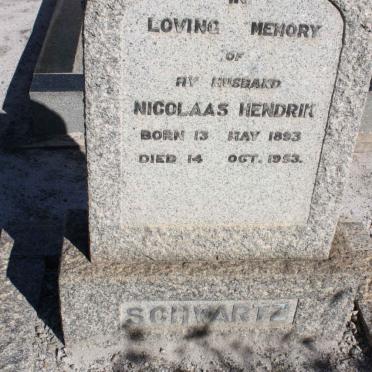 SCHWARTZ Nicolaas Hendrik 1893-1953