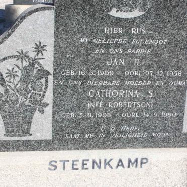 STEENKAMP Jan H. 1909-1958 &amp; Cathorina S. ROBERTSON 1908-1990