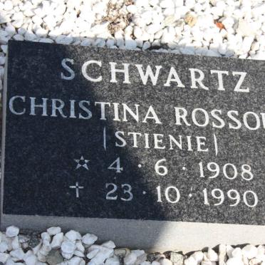 SCHWARTZ Johan G.B. 1860-1950 &amp; Magdalena Katharina GROBBELAAR 1872-1938 :: SCHWARTZ Christina Rossouw 1908-1990