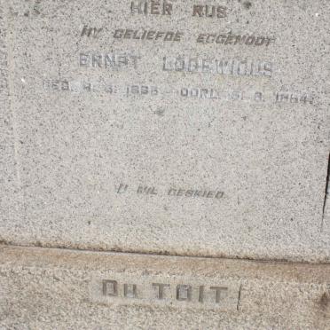 TOIT Ernst Lodewikus, du 1883-1954