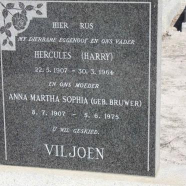 VILJOEN Hercules 1907-1064 &amp; Anna Martha Sophia BRUWER 1907-1975
