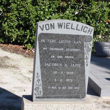WIELLICH Jacobus A. Japie, von 1926-1972
