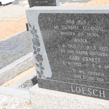 LOESCH Carl Ernest 1905-1991 &amp; Anna 1902-1975