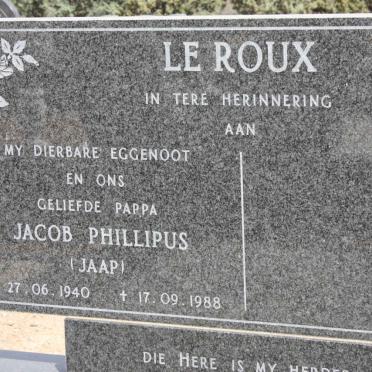ROUX Jacob Phillipus, le 1940-1988