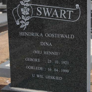 SWART Hendrika Oostewald 1921-1999