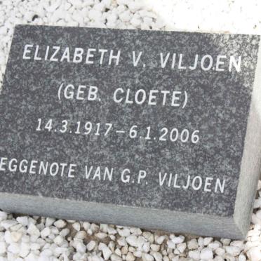 VILJOEN Gabriel Petrus 1914-2001 &amp; Muriel Beatrice DUDGEON 1914-1975 :: VILJOEN Elizabeth V. nee CLOETE 1917-2006 