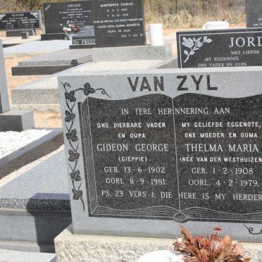 ZYL Gideon George, van 1902-1981 &amp; Thelma Maria VAN DER WESTHUIZEN 1908-1979