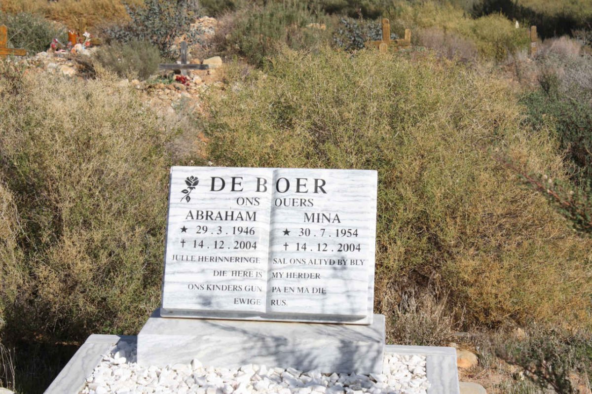 BOER Abraham, de 1946-2004 &amp; Mina  1954-2004