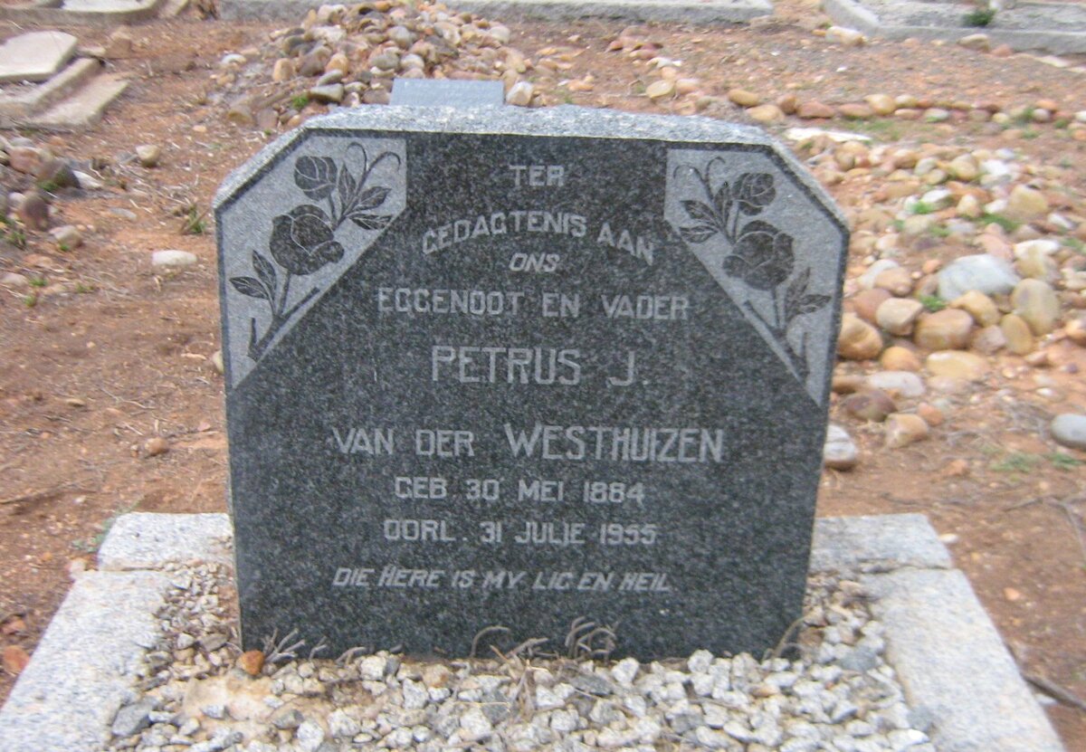 WESTHUIZEN Petrus J., van der 1884-1955