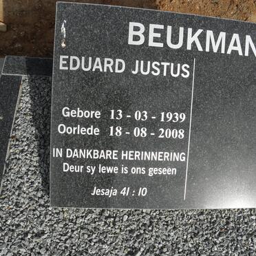 BEUKMAN Eduard Justus 1939-2008