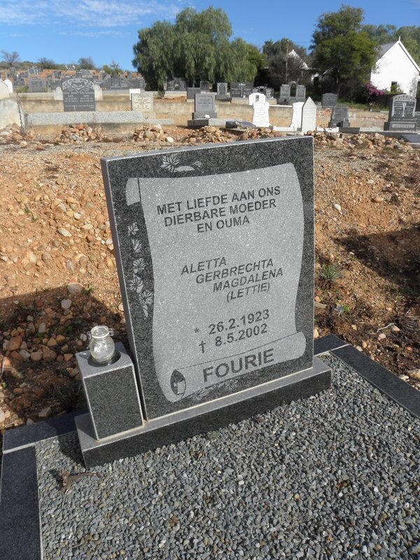 FOURIE Aletta Gerbrechta Magdalena 1923-2002