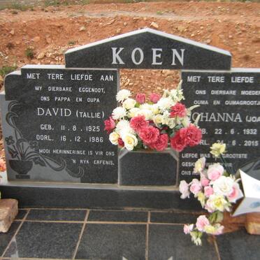 KOEN David 1925-1986 &amp; Johanna 1932-2015