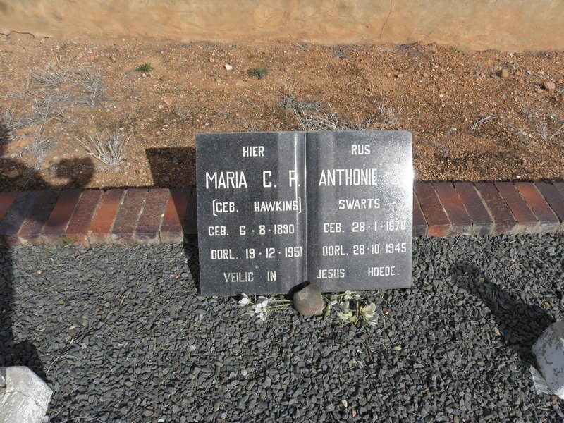 SWARTS Anthonie S. 1878-1945 &amp; Maria C.R. HAWKINS 1890-1951