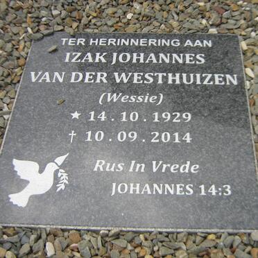 WESTHUIZEN Izak Johannes, van der 1929-2014