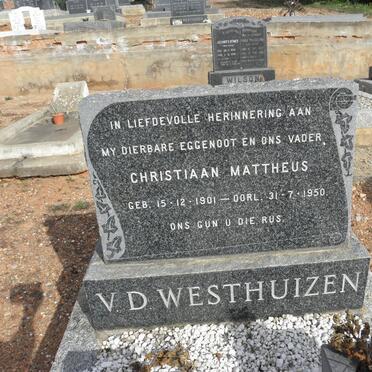 WESTHUIZEN Christiaan Mattheus, v.d. 1901-1950